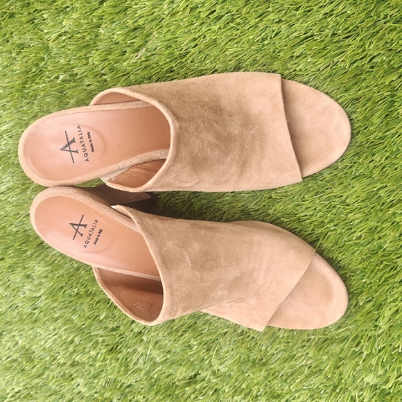 NEW Aquatalia Carmina Suede Mule Sandals - Picture 10 of 10